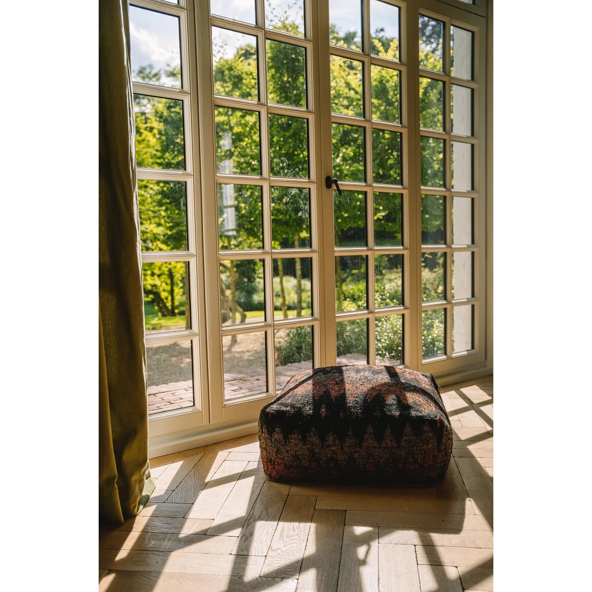 The Oh My Gee Pouffe - Black Orange