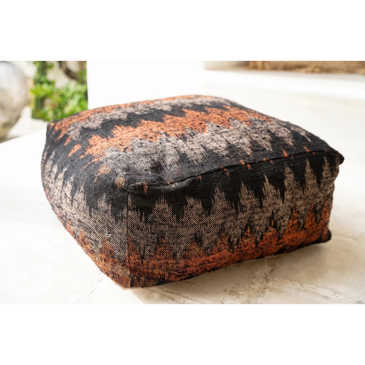 The Oh My Gee Pouffe - Black Orange