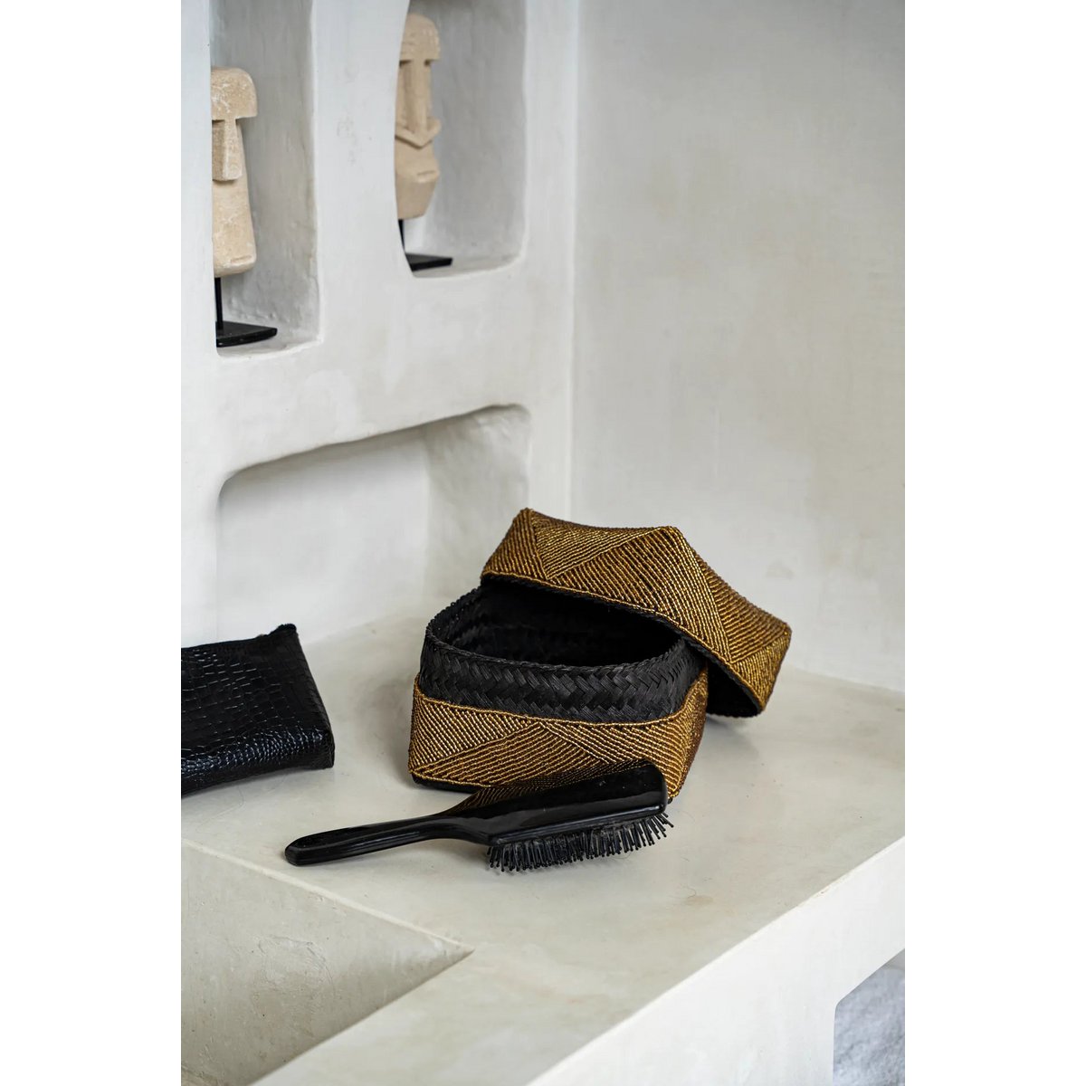 The Beaded Basket - Gold - Set of 3