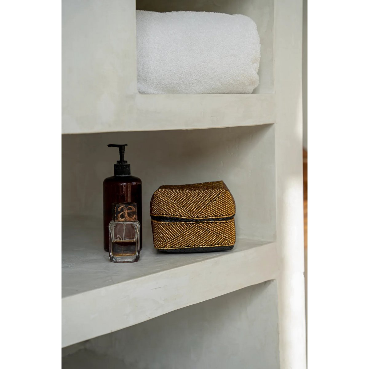 The Beaded Basket - Gold - Set of 3